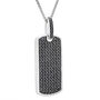 Black Diamond Dog Tag Pendant in Sterling Silver &#40;1 ct. tw.&#41;