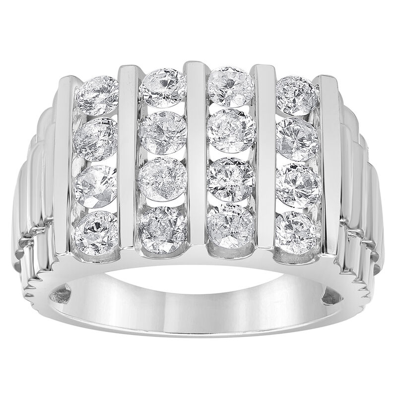 Men&rsquo;s Lab Grown Diamond Ring in 10K White Gold &#40;2 ct. tw.&#41;
