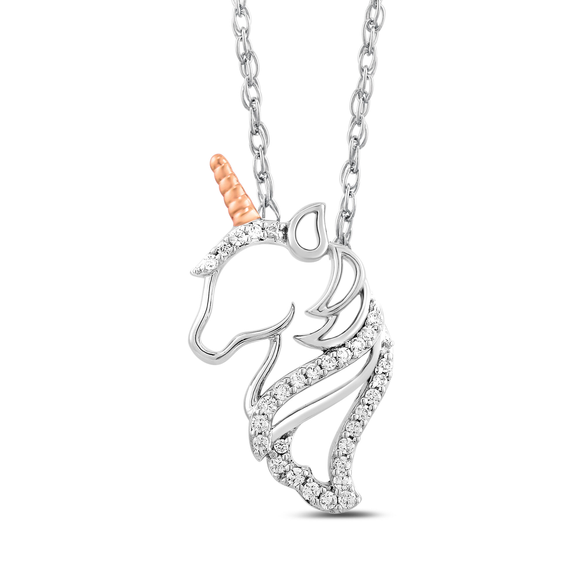 TINGN Unicorns Gifts for Girls 14K Gold/White Gold Plated Colorful CZ Heart Pendant  Unicorn Necklaces for Girls Women - Walmart.com