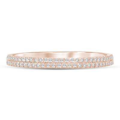 Diamond Double Row Stack Band in 10K Gold (1/8 ct. tw.)