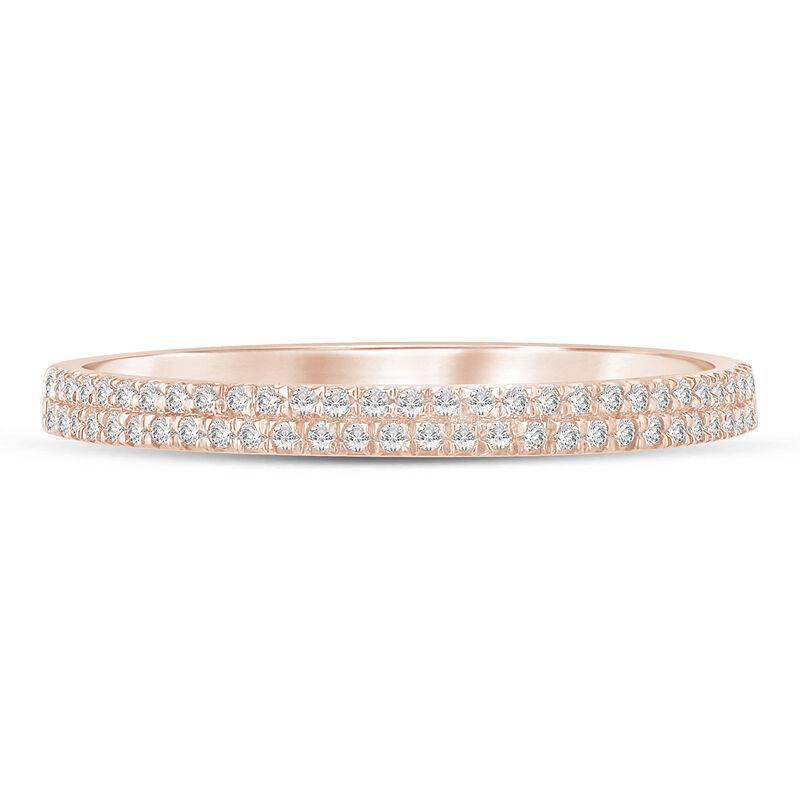 Diamond Double Row Stack Band in 10K Gold &#40;1/8 ct. tw.&#41;