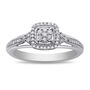Diamond Cushion Cluster Promise Ring in Sterling Silver &#40;1/5 ct. tw.&#41;