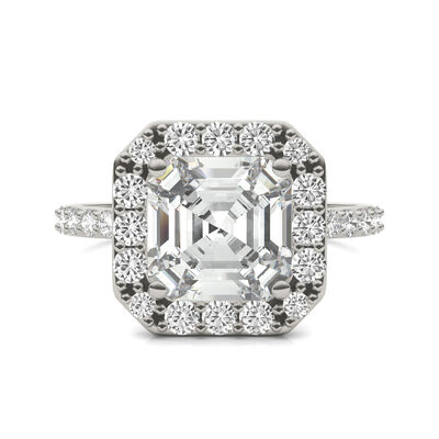 Lab-Created Moissanite Engagement Ring in 14K White Gold (3 ct. tw.)