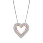 Diamond Heart Pendant in 10K White &amp; Rose Gold &#40;1/4 ct. tw.&#41;