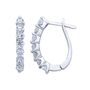Diamond Huggie Hoop Earrings in 10K White Gold
