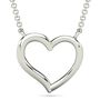Diamond Accent Heart Necklace in 14K White Gold 