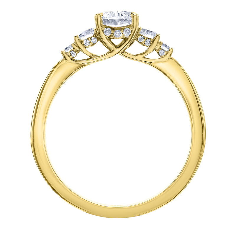 Oval-Shaped Diamond Engagement Ring in 14K Yellow Gold &#40;1 ct. tw.&#41;