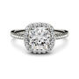 Cushion-Cut Moissanite Halo Ring in 14K White Gold &#40;2 ct. tw.&#41;