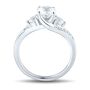 Lab Created White Sapphire Three-Stone Ring in Sterling Silver
