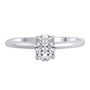 lab grown diamond oval solitaire engagement ring in 14k white gold &#40;3/4 ct.&#41;