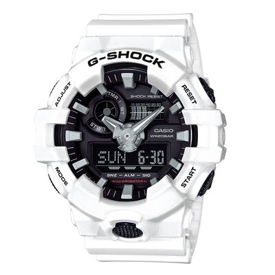 GA-700 Analog-Digital Men’s Watch in White Resin