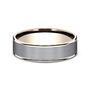 Men&rsquo;s Wedding Band with 14K Rose Gold Inlay in Tantalum, 6.5mm