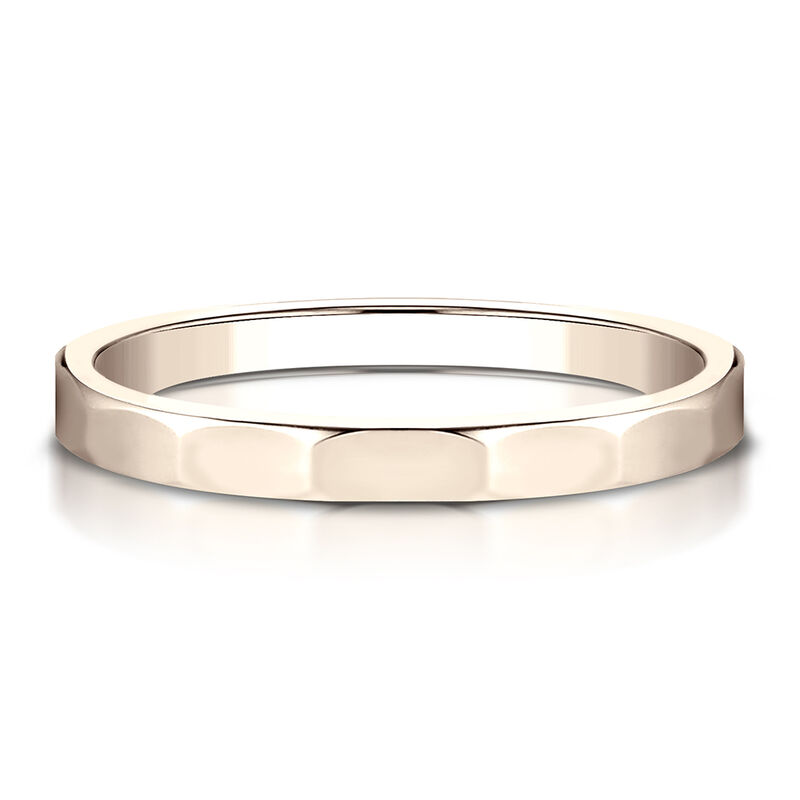 Faceted Wedding Band in 14K Rose Gold