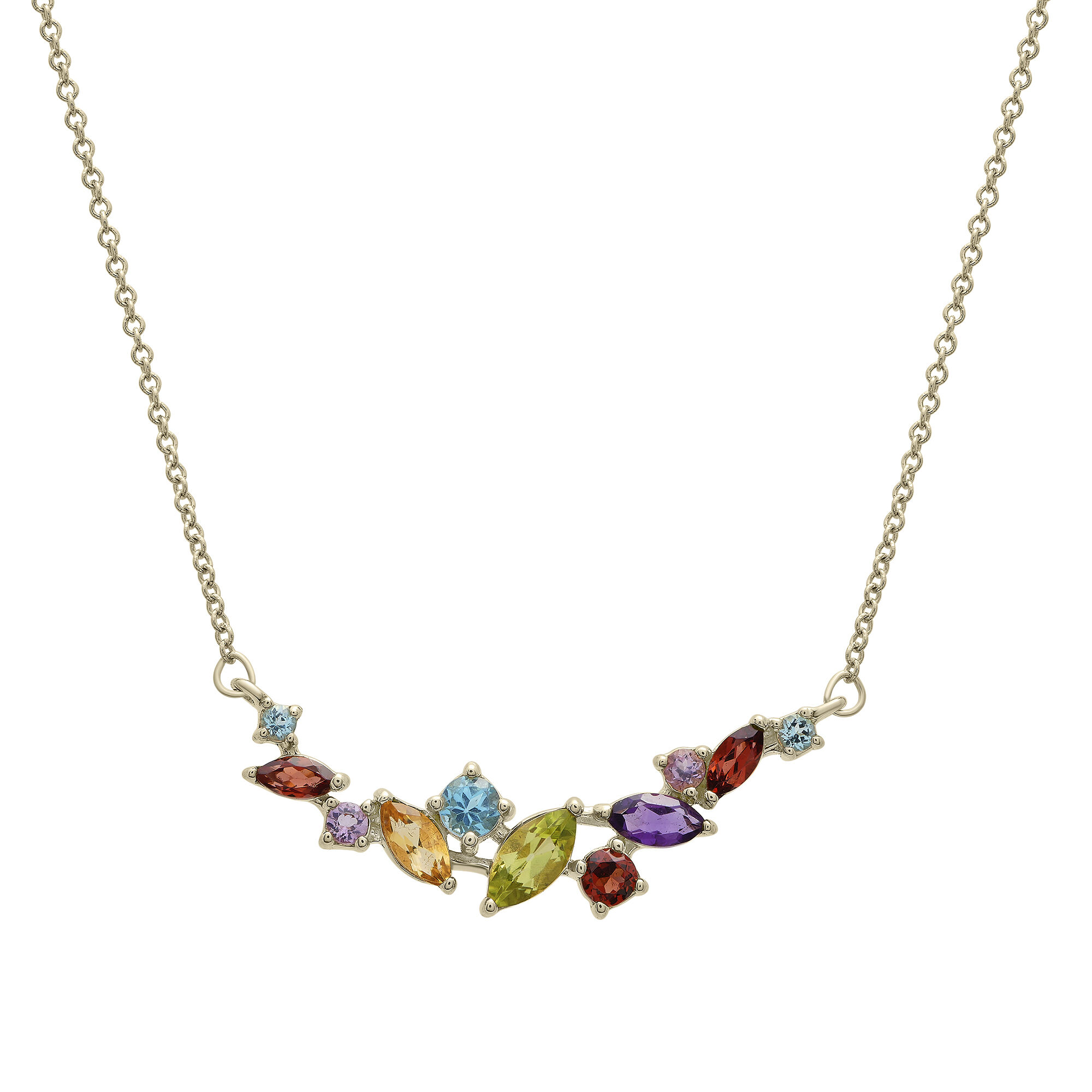 Glamorous Multi Color 925 Silver Gemstone Necklace Weight: 105.4 Grams (g)  at Best Price in Jaipur | Art Palace