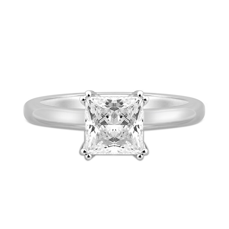 Lab Grown Diamond Princess-Cut Solitaire Engagement Ring in 14K White Gold &#40;1 1/2 ct.&#41;