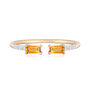  Citrine &amp; Diamond Accent Stacking Ring in 10K Yellow Gold 