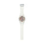 Ladies Skeleton Watch with Translucent Resin &amp; Rose-tone Dial