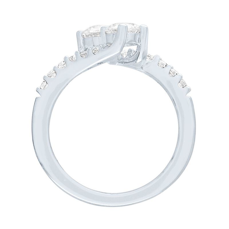 Exclusively Us&amp;&#35;174; Lab-Created White Sapphire Ring in Sterling Silver