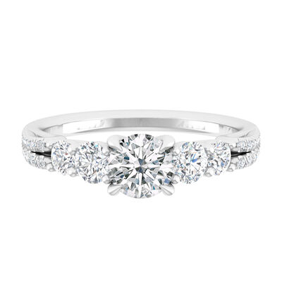 1 ct. tw. Helzberg Diamond Masterpiece Diamond Engagement Ring in 14K White Gold