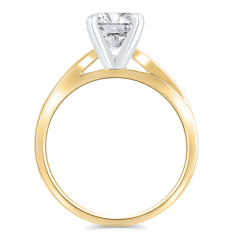 Single Twist Semi-Mount Engagement Ring in 14K Yellow Gold &#40;Setting Only&#41;
