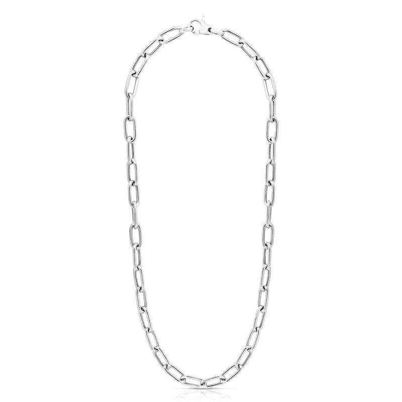 Paperclip Chain Necklace in Sterling Silver, 18&quot;