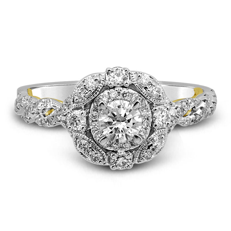 Gale Round Diamond Engagement Ring in 14k white gold &#40;1 ct. tw.&#41;