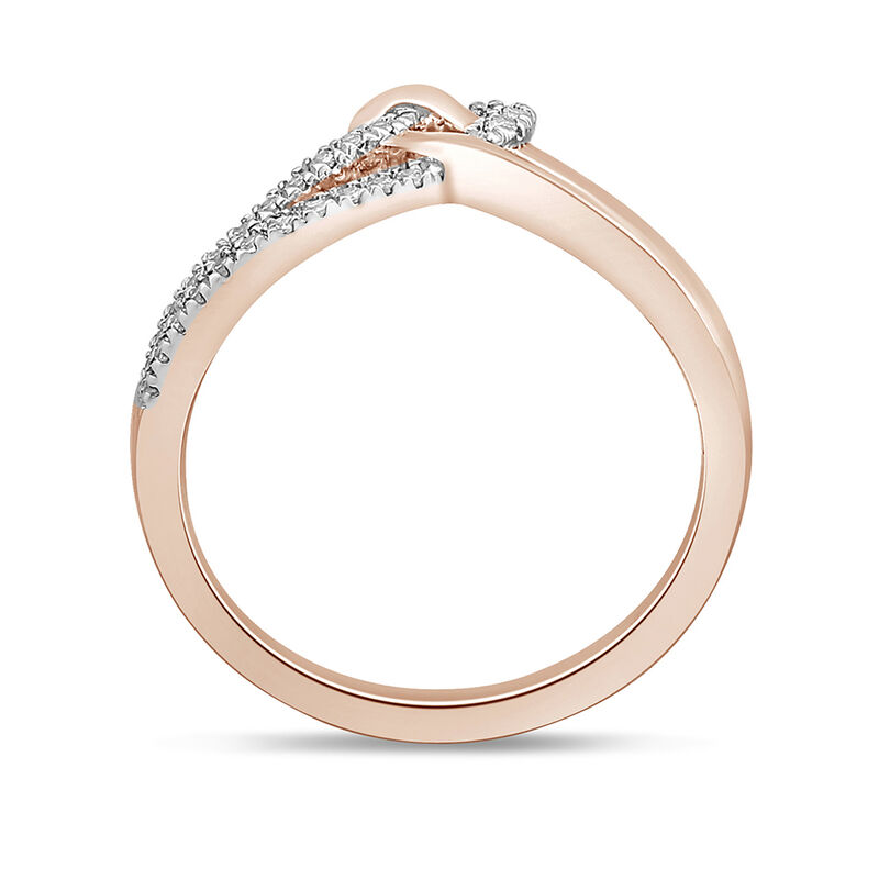 Lab Grown Diamond Heart Ring in 10K Rose Gold &#40;1/10 ct. tw.&#41;