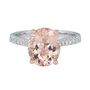 Morganite &amp;amp; 1/5 ct. tw. Diamond Engagement Ring in 14K White &amp;amp; Rose Gold