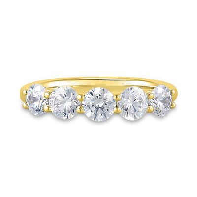 Lab Grown Diamond Five-Stone Anniversary Band in 14K Yellow Gold (1 1/2 ct. tw.)
