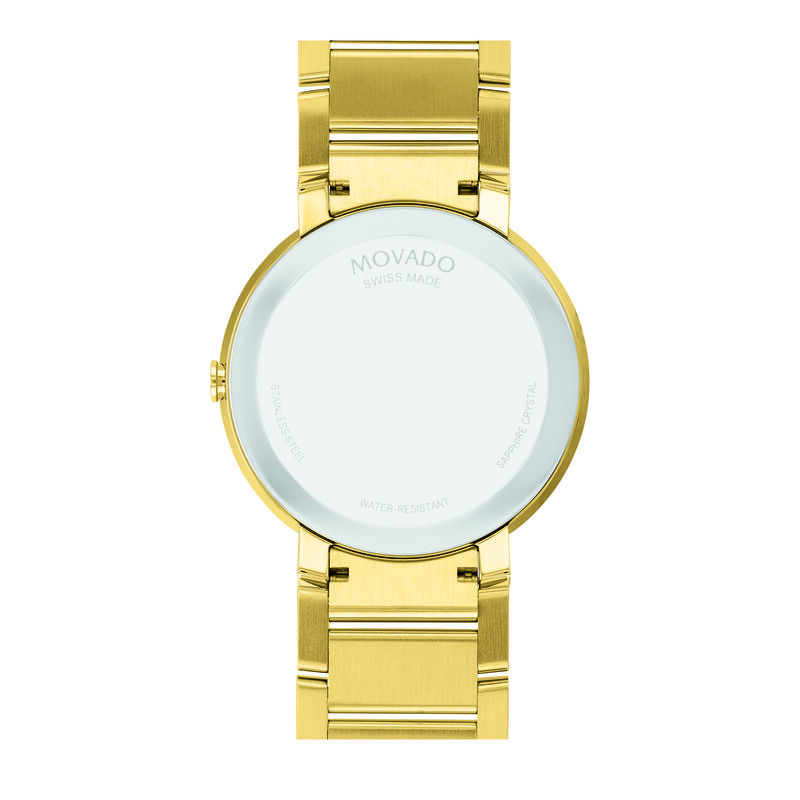 Men&#39;s Sapphire Watch in Yellow Gold-Tone Stainless Steel, 39MM