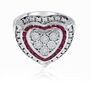 Diamond &amp; Lab Created Ruby Ring in Sterling Silver &#40;1/7 ct. tw.&#41;
