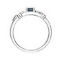 Blue Topaz, Swiss Blue Topaz &amp; Lab Created White Sapphire Orbit Stack Ring Set in Sterling Silver