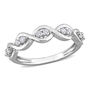 Moissanite Twist Ring in Sterling Silver &#40;1/4 ct. tw.&#41;