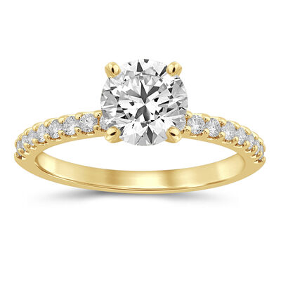 1/4 ct. tw. Diamond Semi-Mount Engagement Ring in 14K Yellow Gold (Setting Only)