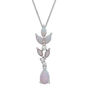 Lab-Created Opal &amp; White Sapphire Pendant in Sterling Silver