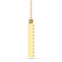 Diamond and Emerald Bar Pendant in 14K Yellow Gold &#40;1/10 ct. tw.&#41;