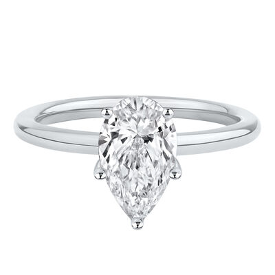 Lab Grown Diamond Pear-Shaped Solitaire Engagement Ring (2 ct.)