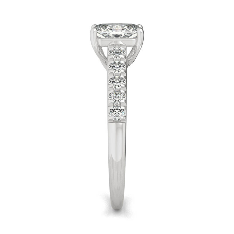 Forever One™ Radiant-Cut Moissanite Ring in 14K White Gold