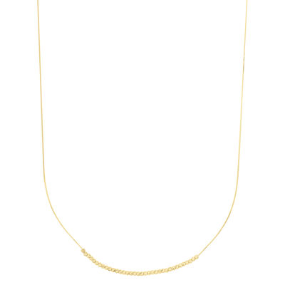 Faceted Bead Necklace in 14K Yellow Gold, 17.75”