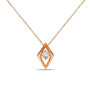 Diamond Accent Solitaire Illusion Pendant in 10K White and Rose Gold