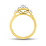Lab Grown Diamond Three-Stone Oval Engagement Ring in 14K Yellow Gold &#40;1 1/4 ct. tw.&#41;