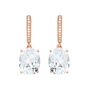 Lab Created White Sapphire Drop Earrings in 10K Rose Gold