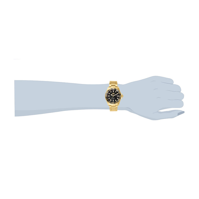 Pro Diver Black Women&rsquo;s Watch in Gold-Tone Ion-Plated Stainless Steel