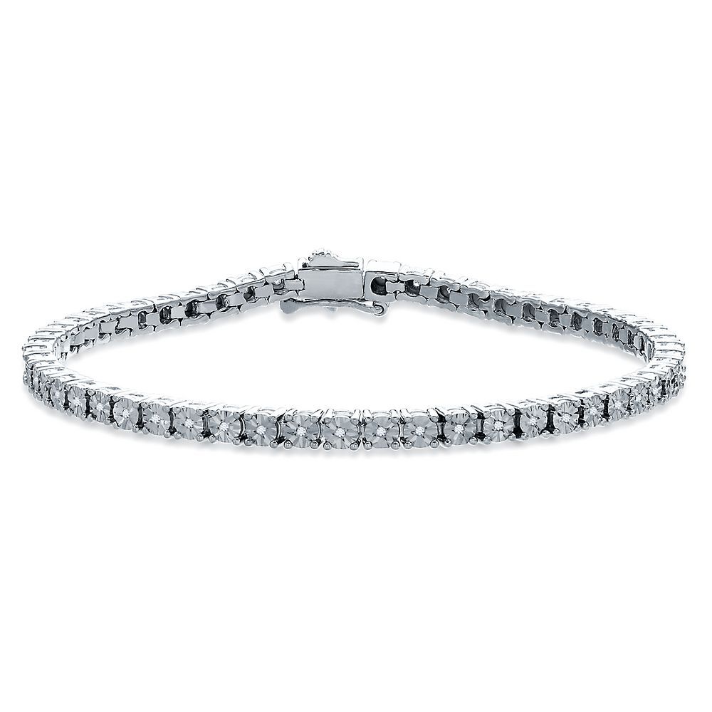 Silver-Plated American Diamond Ring Bracelet – shopnccollection