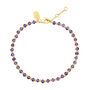Purple Amethyst Beaded Bracelet in Vermeil, 7.5&quot;
