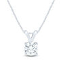 Lab Grown Diamond Round Solitaire Pendant In 14K Gold