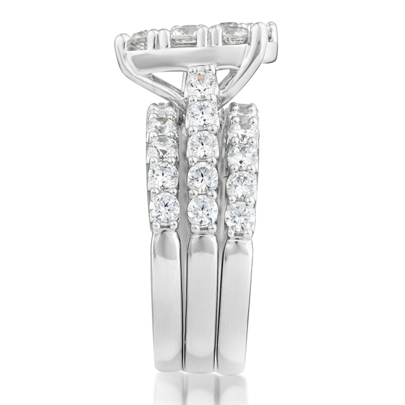 Lab Grown Diamond Bridal Set in 14K White Gold &#40;3 ct. tw.&#41;