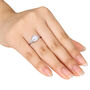 Freshwater Pearl &amp; 1/8 ct. tw. Diamond Ring in 10K White Gold