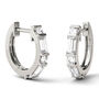 Moissanite Huggie Hoop Earrings in 14K White Gold &#40;5/8 ct. tw.&#41;