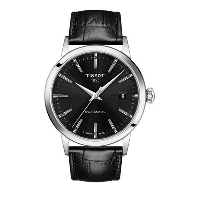 Classic Dream Swissmatic Men's Watch with Black Leather Strap